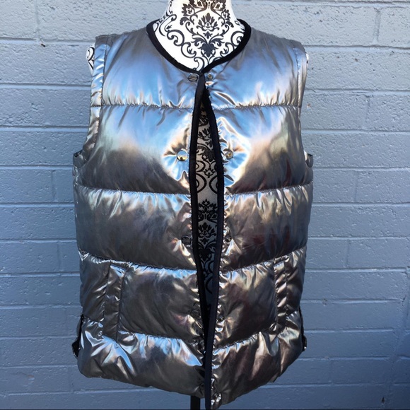 Calvin Klein Jackets & Blazers - Calvin Klein Silver Puffy Performance Vest